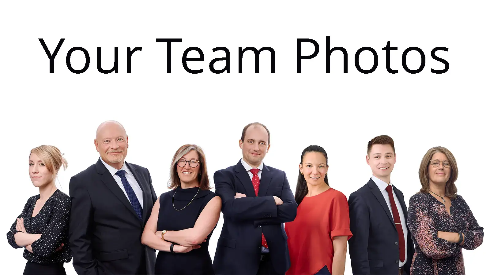 Business headshot photography for professionals, highlighting a cohesive and polished team image.