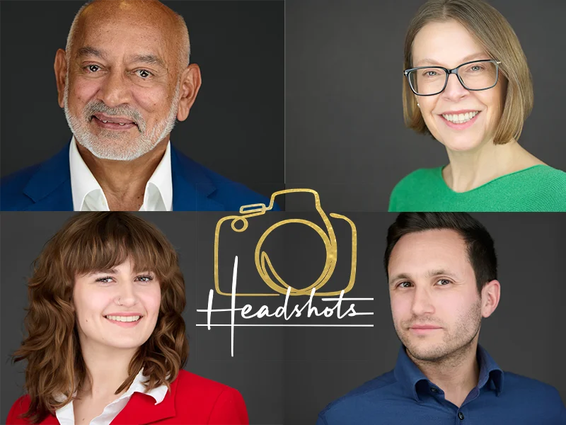 Four diverse clients showcasing our range: executives and professionals with consistent quality.