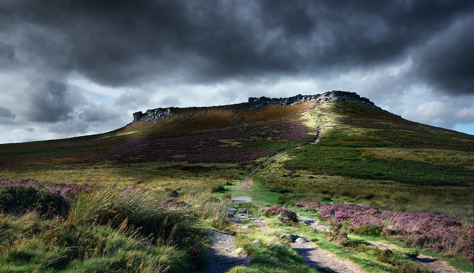 Atmospheric landscape photograph of misty Dartmoor at dawn with granite tors emerging through fog, demonstrating the fine art photography techniques that enhance professional headshots