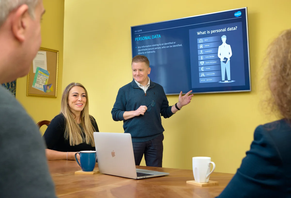 Real business team in an authentic photography session, demonstrating trust over generic stock images